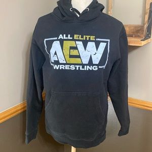 Independent trading company all elite wrestling black & mustard hoodie size M